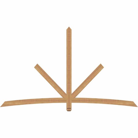 Ekena Millwork Alberta Smooth Timber Gable Bracket, Western Red Cedar, 96"W x 56"H x 1 1/2"D x 3 1/2"F, 14/12 Pitch GBW096X56X0204ALB00SWR